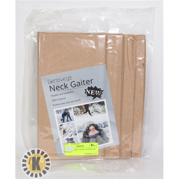 SCARF INFINITY NECK GAITER TAN IN COLOR
