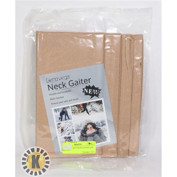 SCARF INFINITY NECK GAITER TAN IN COLOR