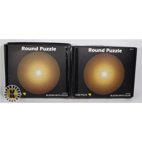 TWO 1000PC "STAR" ROUND PUZZLE