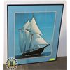 Image 1 : FRAMED PRINT OF BLUENOSE II CLIPPER SHIP