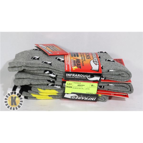3PK INFRARED SOCKS-MENS