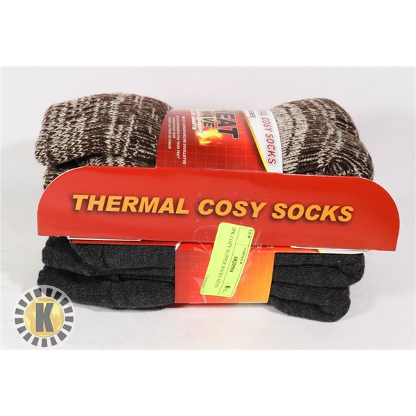 2PK COZY SLIPPER SOCKS-MENS