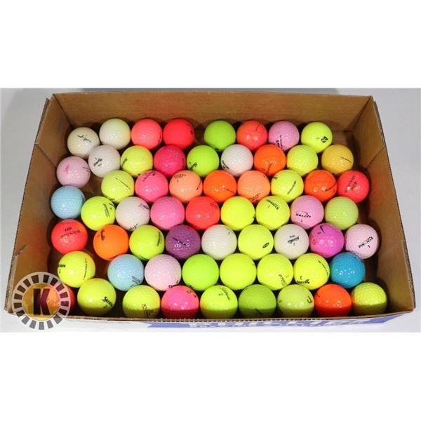 FLAT COLORED RECLAIMED GOLF BALLS