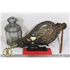 Image 1 : ANTIQUE BRASS BELLOWS, LANTERN AND NUTCRACKER