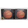 Image 1 : TWO 1000PC ROUND PUZZLES (BASKETBALL)