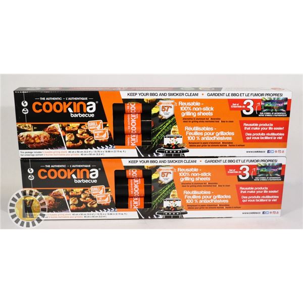 2 PACKAGES OF COOKINA BARBECUE REUSABLE GRILLING
