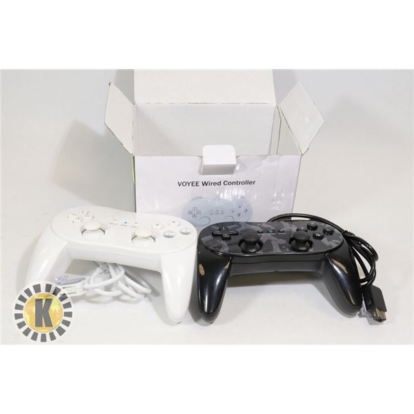 2PACK VOYEE WII CLASSIC WIRED CONTROLLERS