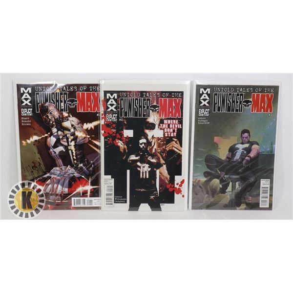 MAX COMICS UNTOLD TALES OF THE PUNISHER MAX #1,2,3