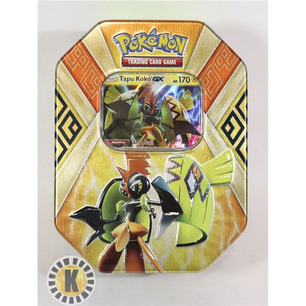 POKEMON TIN x2 BOOSTERS, FULL ART PROMO CARD, NEW