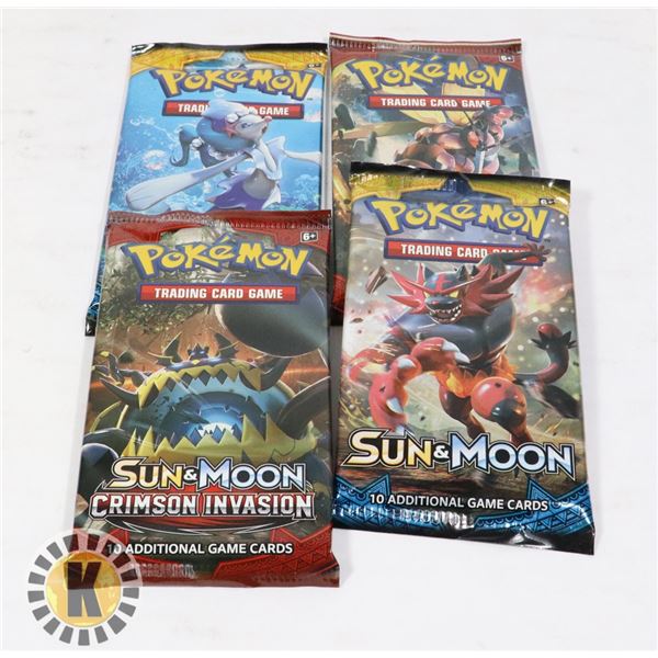 x4 POKEMON COLLECTORS BOOSTER PACKS OF CARDS, NEW