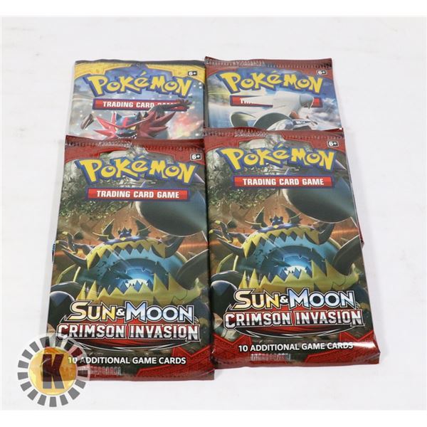x4 POKEMON COLLECTORS BOOSTER PACKS OF CARDS, NEW