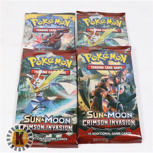 x4 POKEMON COLLECTORS BOOSTER PACKS OF CARDS, NEW