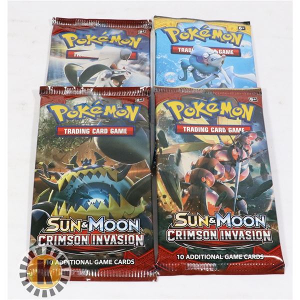 x4 POKEMON COLLECTORS BOOSTER PACKS OF CARDS, NEW