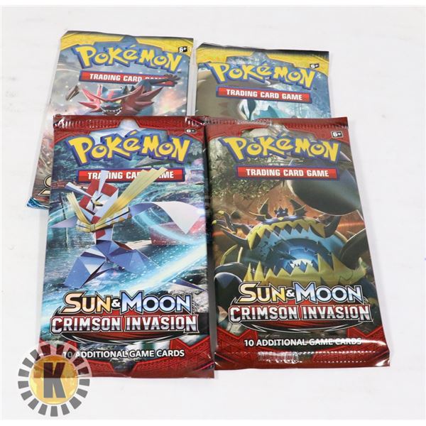 x4 POKEMON COLLECTORS BOOSTER PACKS OF CARDS, NEW
