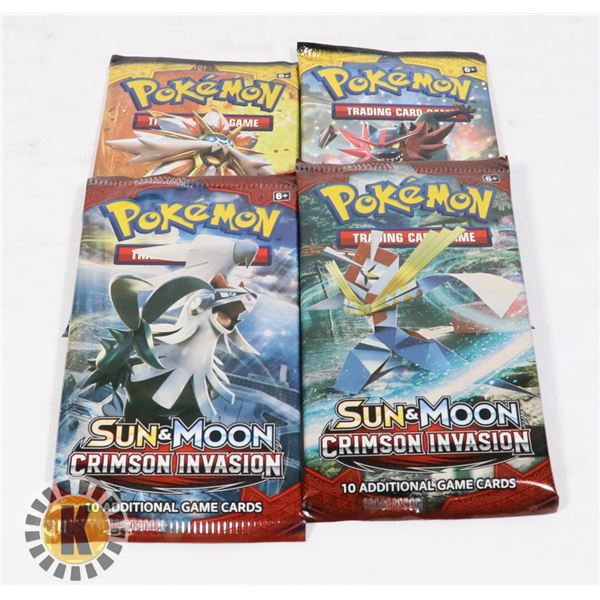 x4 POKEMON COLLECTORS BOOSTER PACKS OF CARDS, NEW