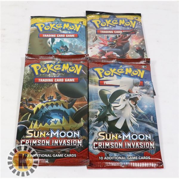 x4 POKEMON COLLECTORS BOOSTER PACKS OF CARDS, NEW