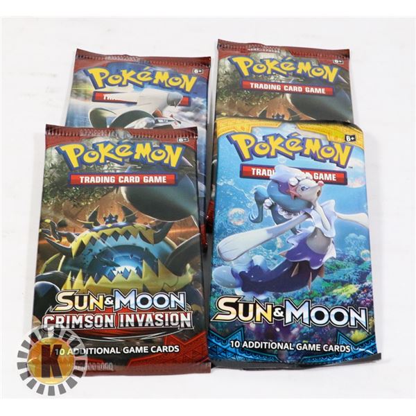 x4 POKEMON COLLECTORS BOOSTER PACKS OF CARDS, NEW