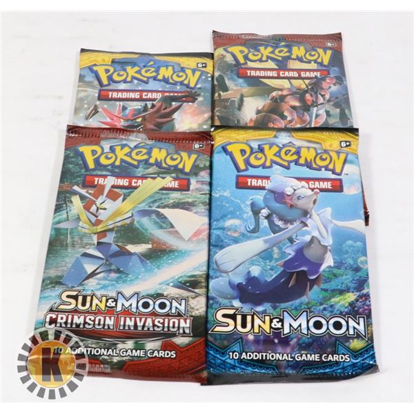 x4 POKEMON COLLECTORS BOOSTER PACKS OF CARDS, NEW