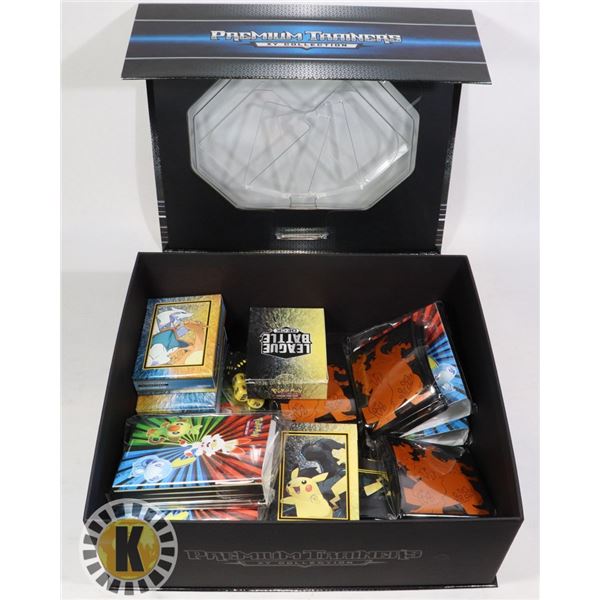 POKEMON BOX WITH COLLECTORS CARDS, SLEEVES ETC.