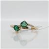 Image 2 : 10K YELLOW GOLD NATURAL EMERALD(0.54CT) DIAMOND