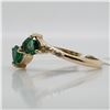 Image 4 : 10K YELLOW GOLD NATURAL EMERALD(0.54CT) DIAMOND
