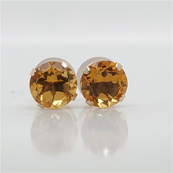 10K YELLOW GOLD CITRINE(1.2CT) EARRINGS