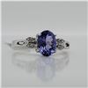 Image 1 : 14K WHITE GOLD NATURAL TANZANITE(1.2CT) DIAMOND