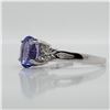 Image 2 : 14K WHITE GOLD NATURAL TANZANITE(1.2CT) DIAMOND