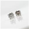 Image 2 : 14K WHITE GOLD MOISSANITE(1.42CT)  EARRINGS