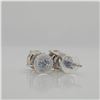 Image 4 : 14K WHITE GOLD MOISSANITE(1.42CT)  EARRINGS