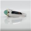 Image 2 : SILVER EMERALD(1.3CT) RING (~WEIGHT 3.2G)