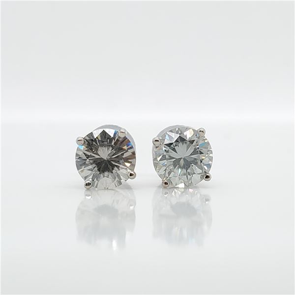 14K WHITE GOLD MOISSANITE(1.42CT) EARRINGS