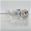 Image 3 : 14K WHITE GOLD MOISSANITE(1.42CT) EARRINGS