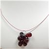 Image 2 : 10K WHITE GOLD GARNET(27CT) NECKLACE