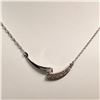 Image 1 : 10K WHITE GOLD DIAMOND(0.1CT) NECKLACE