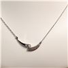 Image 2 : 10K WHITE GOLD DIAMOND(0.1CT) NECKLACE