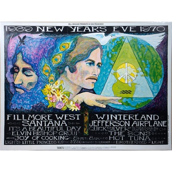 New Years Eve 1969-1970, Fillmore West, Winterland Concert Poster