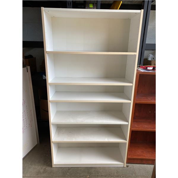 White book shelf