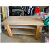 Image 1 : Wood table 49.5 tall 23.5 wide 30 tall
