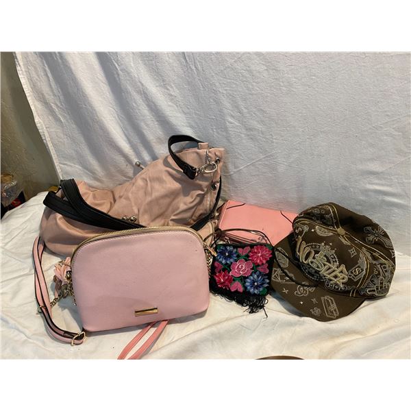 Lot of purses and hat