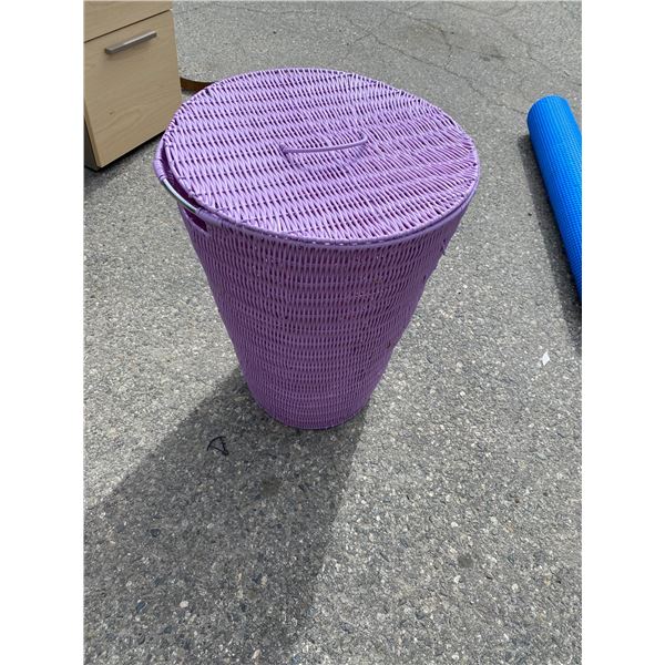 Purple laundry basket