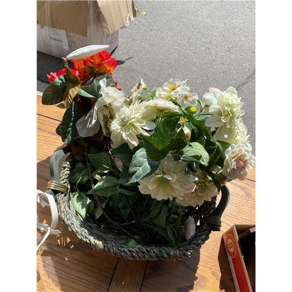 Flowers and basket