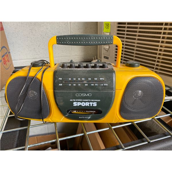 Portable cassette radio