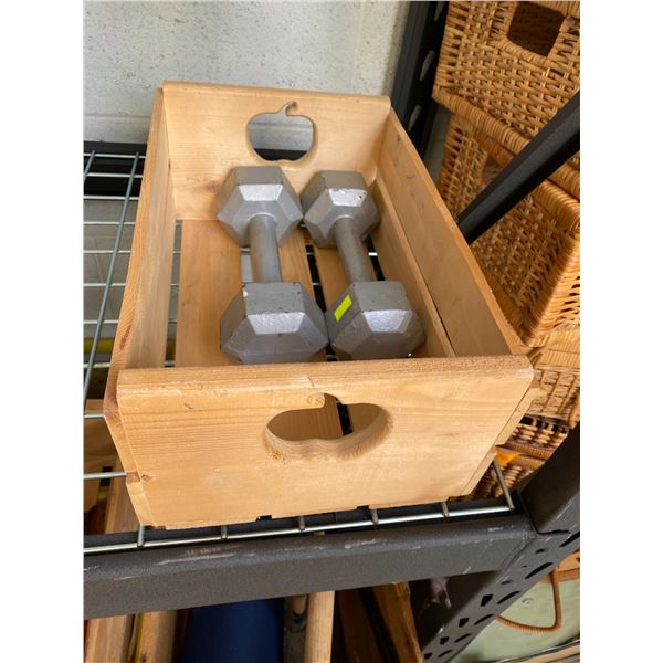 Weights and wood box