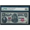 Image 1 : 1907 $5 Legal Tender Note PMG 66EPQ