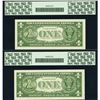 Image 3 : 1957A $1 (3) Consecutive Silver Certificates