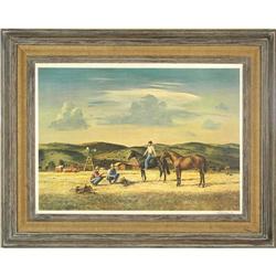 Peter Hurd, Print on Board