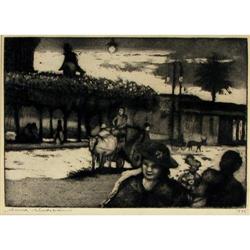 Svend Aage Lindstrom, Etching