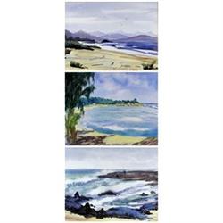 K. Martin, 3 Watercolors