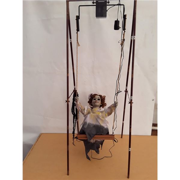 Zombie Girl On Swing Decoration